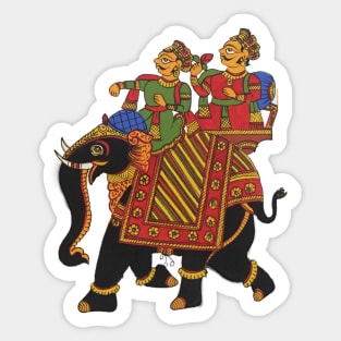 Indian folk art wall print Sticker